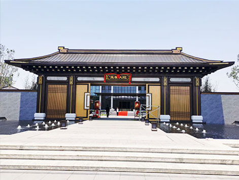 售樓處門(mén)廊景觀(guān)鋁單板大門(mén)